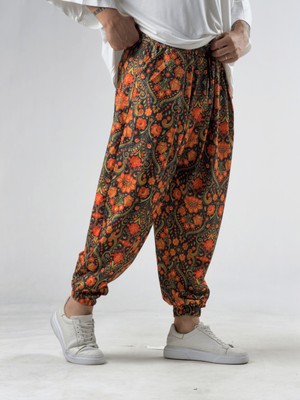 Cocopelli Çiçek Desenli Bürümcük Erkek Jogger Pantolon COC3294
