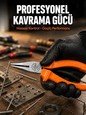 Palmira Demir Uzun Ince Çeneli Profesyonel Kargaburun Dayanıklı Çelik El Aleti