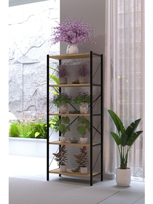 Awox Lavanta 5 Katlı Metal Çiçeklik Saksılık Standı 150 cm Dekoratif Bitki Rafı Balkon Salon Bahçe Çiçek Standı