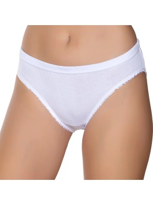 Gümüş 6011 12'li Kadın Ribana Reçme Bel Fırfır Paça Bikini