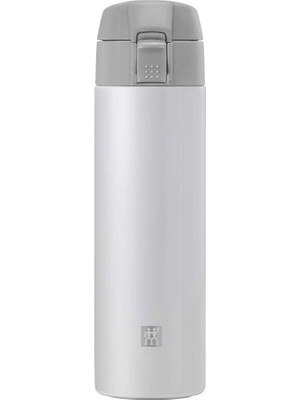 EstoreBox Zwilling Thermo Matara, 7 Saat Sıcak 12 Saat Soğuk Tutar, Paslanmaz Çelik, Beyaz-Gri, 450 ml
