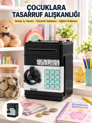 Fantastik Store Otomatik Para Çeken Şifreli Atm Tasarımlı Kumbara