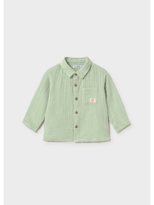 Tiffany Baby & Kids Mayoral Erkek Bebek Müslin Gömlek Yeşil 1119