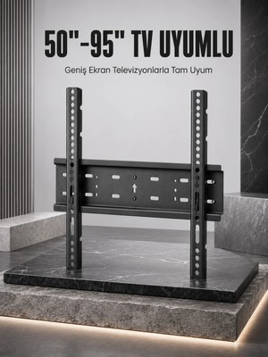 Fantastik Store Tv Duvar Askı Aparatı 50-95 Inç Uyumlu Güvenli Sabit Montaj