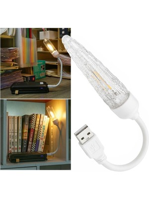 Powermaster PM-25793 Esnek Gövdeli USB Günışığı Cob LED Edison Masa ve Kitap Okuma Lambası
