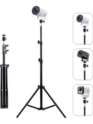 OEM Taşınabilir Projeksiyon Cihazı Vb 1/4 Vida Girişli 2.1 mt Eğim ve Açı Ayarlamalı Tripod - AL5173