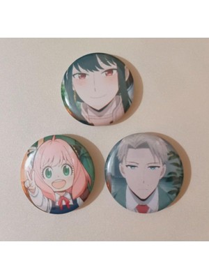 OEM Spy x Family Anime Buton Rozet 3 Adet 37MM