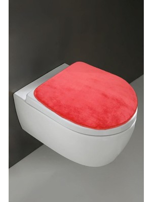 OEM Klozet Kapak Örtüsü Ultrasoft Düz, 40 x 45 Cm, Kırmızı