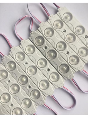 OEM 3 Ledli Parmak LED Modül 1.5W 2835 Smd Mercekli Beyaz Kasa,gün Işığı 12V 10 Adet