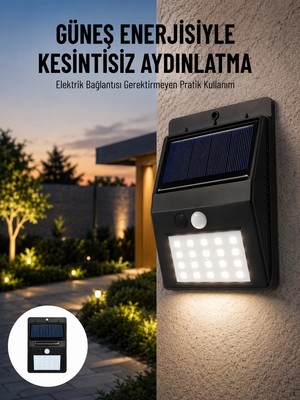 Aslanoğlu Store Solar Dekoratif Lambası Sensörlü LED Işık Bahçe Aydınlatma Yeni Nesil