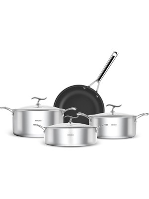 OEM Plasma Steel 316+ 3ply 7 Parça Tencere Seti