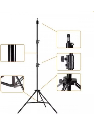 OEM Tripod Kamera Işık Ayağı Döküm Demir 940GR Fotoğraf Makinesi Paraflaş Kamera 70 CM-210 cm Açılabilir Katlanabilir Tripod Yayıncı Vlog Youtuber Işık Tripod Ayağı TR8899