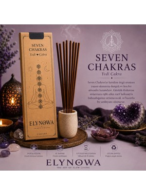 Seven Chakras (Yedi Çakra) Doğal Tütsü Çubuğu 20 Adet - Uzun Süre Kalıcı Aroma