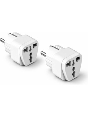 OEM Universal Priz Adaptörü 2’li Set, Avrupa Tipi Fiş Eu,çoklu Girişli Seyahat Adaptörü, Tüm Ülkelerle Uyumlu, Kompakt Tasarım, Ev &amp; Ofis &amp; Seyahat Için Uygun