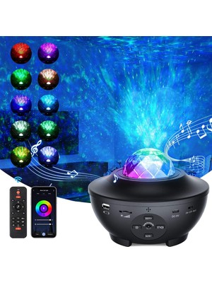 OEM LED Yıldızlı Gökyüzü Projektörü, Bluetooth Ses Kontrolü, Müzik Hoparlörü, Yıldızlı Gökyüzü LED Projektörü, Yıldızlı Gökyüzü Lambası, Bluetooth ile Müzik Çalar, Yetişkinler Için Çocuk Odalarının