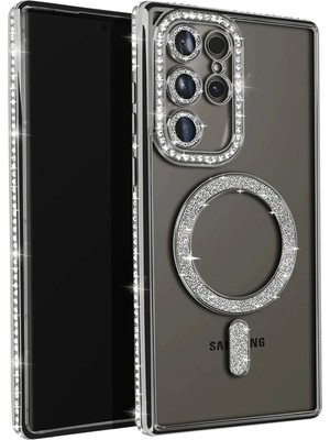 Muratech Newface  Galaxy S23 Ultra Joke Simli Magneticsafe Kılıf - Siyah