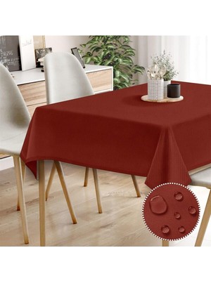 OEM Canvas Bordo Sıvı Geçirmez Leke Tutmaz Masa Örtüsü Bordo 80 x 80