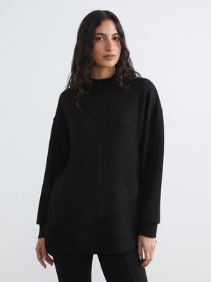 Lc Waikiki Yeni Sezon Dik Yaka Soft Touch Kadın Sweatshirt Tunik