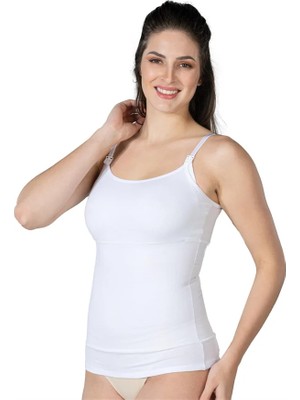 Aesco Arias Closet Beyaz Mı Emay 1402 Modal Cotton Emzirme Atlet Korse