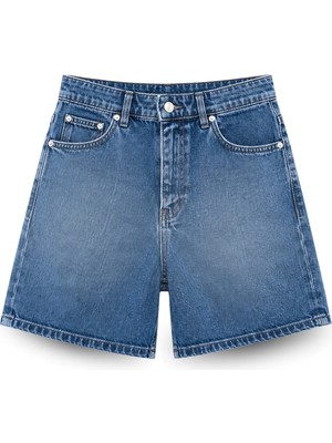 Açelya Okcu Premium Kaida Denim Midi Şort