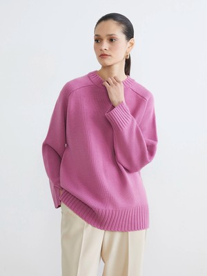 Lc Waikiki Yeni Sezon Bisiklet Yaka Oversize Kadın Triko Tunik