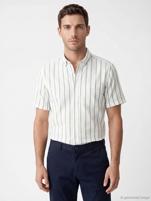 Lc Waikiki Yeni Sezon Regular Fit Çizgili Erkek Gömlek