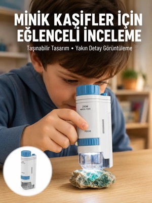 Aesco Pmma Optik Lensli Kompakt Taşınabilir Mikroskop Yeni Nesil