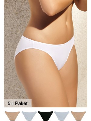 Pierre Cardin Pıerre Cardın 2057 Kadın Hıgh Leg Brıef Yüksek Bel Slip Külot 5 Li Paket Ekonomik