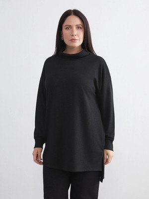 Lc Waikiki Yeni Sezon Dik Yaka Oversize Kadın Sweatshirt Tunik