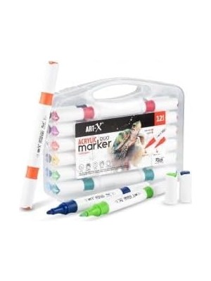 OEM Art-X Akrilik Marker Çift Taraflı Profesyonel Kalem Seti 12 Li 8682374180575