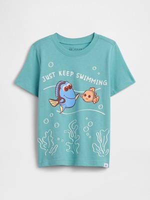 Gap Erkek Bebek Mavi Disney Finding Nemo Grafik Baskılı T-Shirt