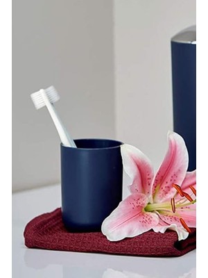 OEM Lacivert, Plastik Diş Fırçalık – 7,5×10 Cm, Macunluk, Banyo Düzenleyici - Brasil Model