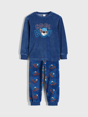 Lc Waikiki Yeni Sezon Bisiklet Yaka Kadife Erkek Çocuk Pijama Takımı