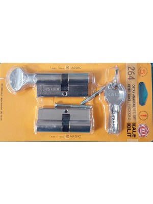 Mey İthalat Kale Kilit 264 Ortak Anahtarlı 2'li Set (Snc+Smc) Kilit Silindiri, Barel (68 Mm)