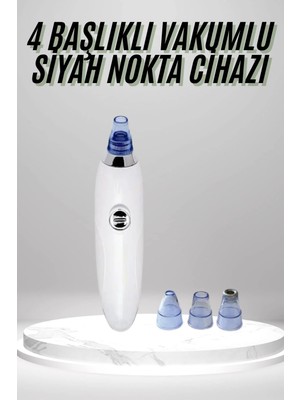 Zenvia Znv 4 Başlıklı Pilli Vakumlu Siyah Nokta Temizleyici Akne ve Sivilce Önleyici ZNV2029