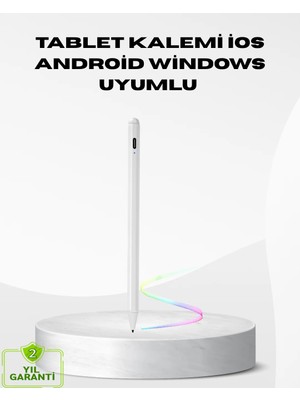 Zenvia Znv Type-C Şarjlı Dokunmatik Kalem – Ipad, iPhone ve Android Uyumlu, Sessiz Çalışan ZNV2029
