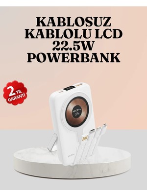Zenvia Znv Kablosuz ve Kablolu Şarj Destekli Taşınabilir Powerbank ZNV2029
