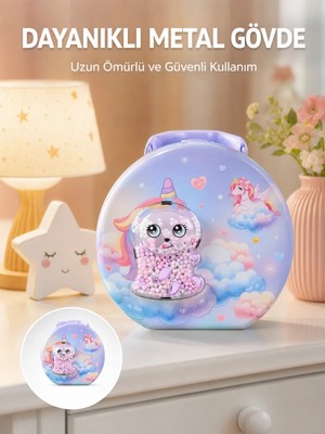 Zenviaa Şifreli Çocuk Para Kasası Metal Gövdeli Güvenli Kutu Zenviaab