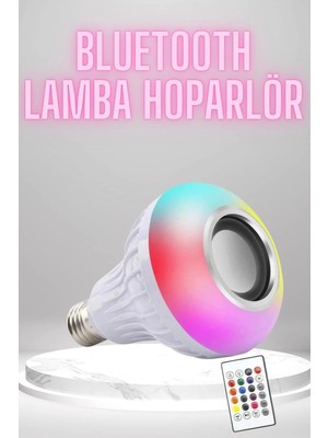 Zenvia Znv Bluetooth Hoparlör Akıllı Rgb LED Işık Renk Değiştirme Ses Bombası Ampül Görünümlü