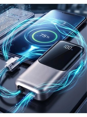 Zenvia Znv LED Ekranlı Süper Fast Charge Özellikli Mini Powerbank ZNV2029