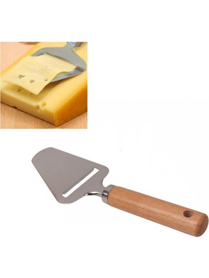 OEM Paslanmaz Çelik Ahşap Saplı Peynir Spatulası | Ahşap Saplı Peynir Rendesi – Şık ve Fonksiyonel Sunum Aracı