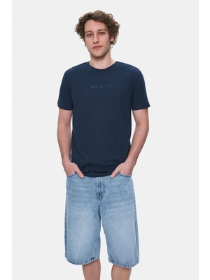 Ecko Unltd. EMPIRE Lacivert Bisiklet Yaka Nakışlı Standard Fit Erkek Tshirt