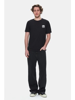 Ecko Unltd. CORINTH Siyah_B Bisiklet Yaka Baskılı Standard Fit Erkek Tshirt
