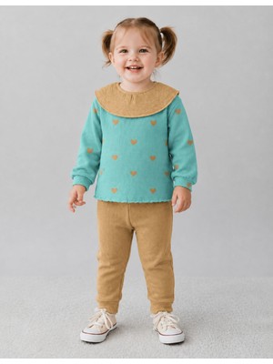 Organickid Charmed Kız Bebek Yeşil Pijama Takımı