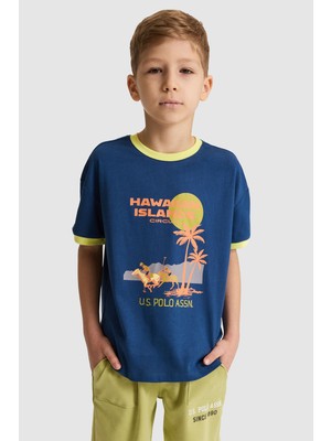 U.s. Polo Assn. Erkek Çocuk Açık Lacivert Tişört 50325624-VR059