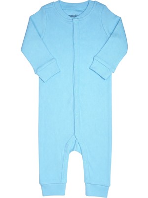 Organickid Cosy Erkek Bebek Mavi Tulum