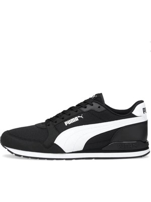 Puma Unisex St Runner V3 Mesh Spor Ayakkabı Siyah Beyaz 384640
