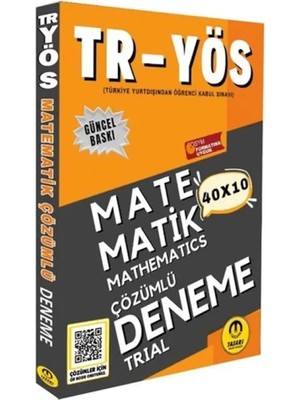 Tasarı Tr Yös Matematik 40X10 Çözümlü Deneme