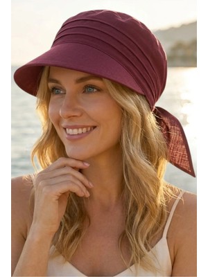 Uniquetrenders Kadın Safari Bağlamalı Siperli Bandana Plaj Şapkası