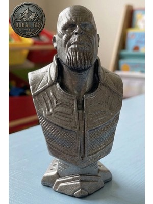 Craft 3d Atölye Thanos  Beton Büst/ Figür 10 Cm Boyunda( Paketi İle Beraber)